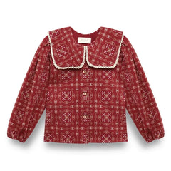 birinit - Ribera organik pamuk bluz | Bordo