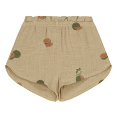 Studio Bohème - Georgette Shorts Wassermelone Bio-Baumwollgaze | Salbei