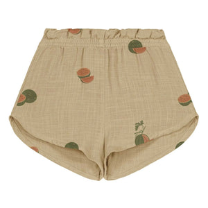 Studio Bohème - Georgette Shorts Wassermelone Bio-Baumwollgaze | Salbei