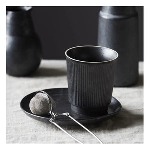 House Doctor - Berica Ceramic Cup | Black