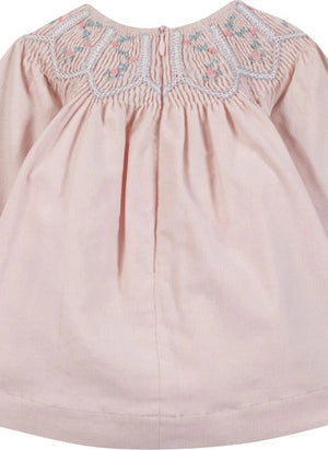 Tartine et Chocolat - Çiçek Nakışlı Büzgülü Elbise | Pembe