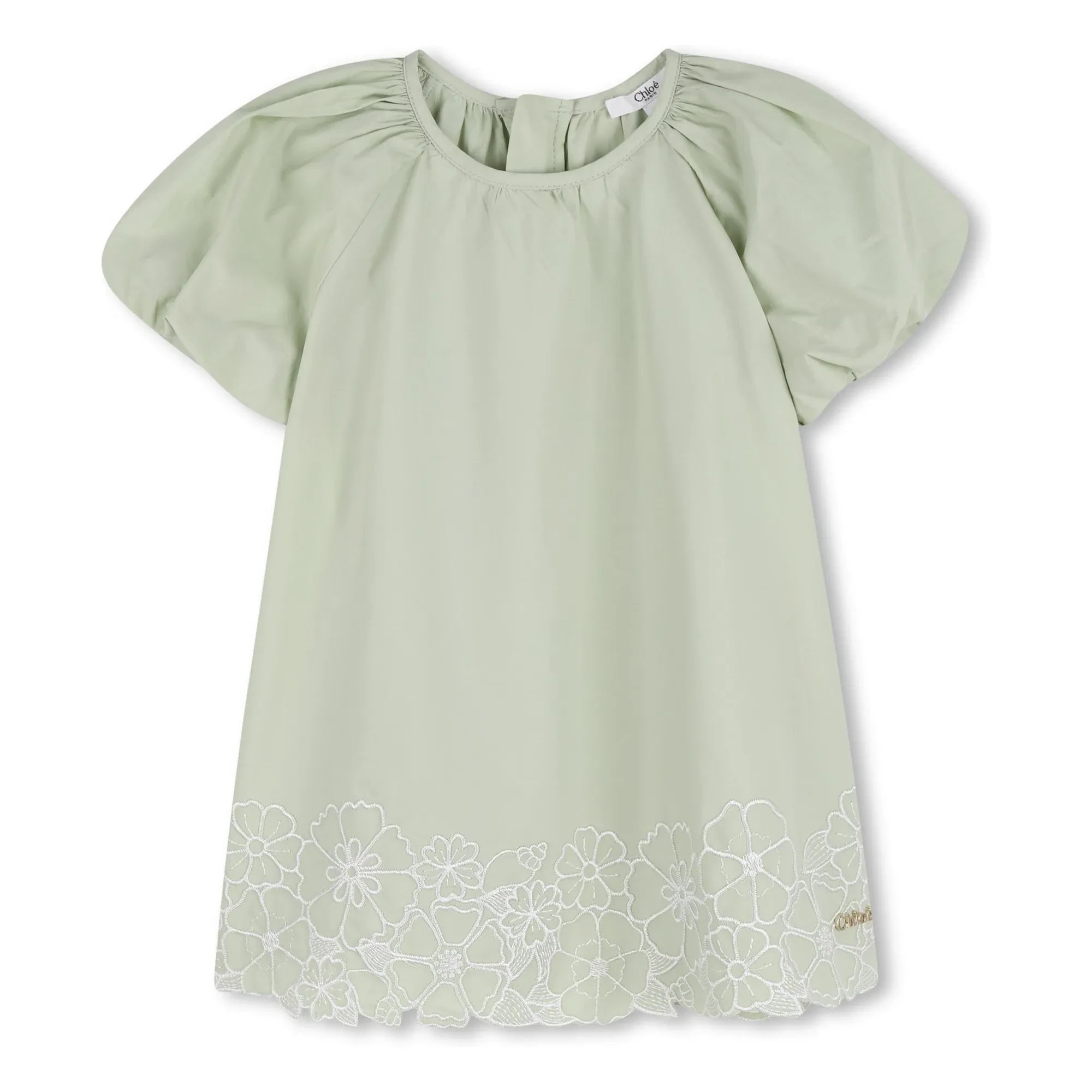 Chloé - Organik Pamuk Poplin Elbise | Mint Yeşili