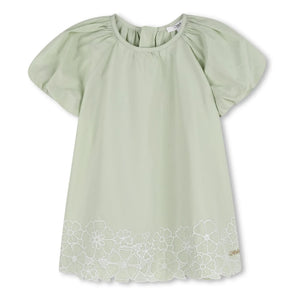 Chloé - Organik Pamuk Poplin Elbise | Mint Yeşili