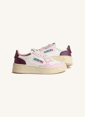 Autry - İki Renkli Çocuk Medalist Alçak Deri Sneakers | Pembe