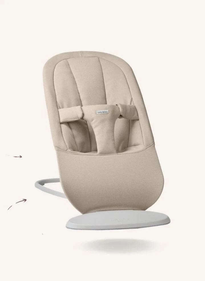 BabyBjörn - Begin Wippe - Weich gebürsteter Webstoff, Sandgrau | Sandgrau