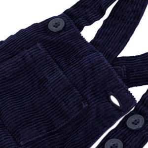 Petit Bateau - Peto de terciopelo liso de algodón orgánico | Azul noche