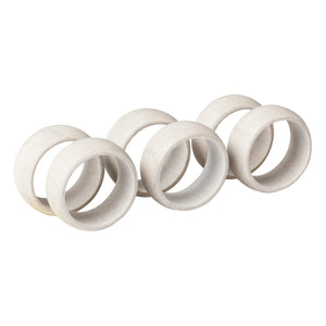 Broste Copenhagen - Stoneware Peçete Halkası - 6'lı Set | Beyaz