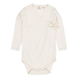 Copenhagen Colors - Cache-Coeur-Body aus Bio-Baumwolle mit Pointelle | Creme