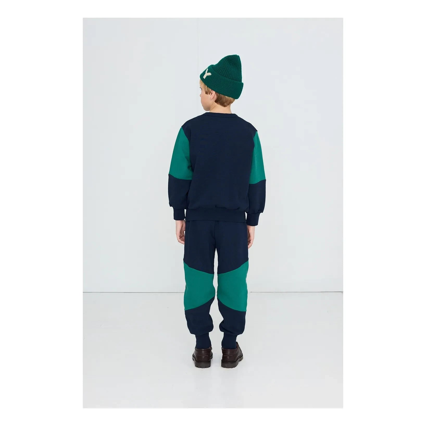 Tinycottons - Renk Bloklu Organik Pamuk Jogger Pantolon | Lacivert