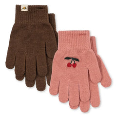 Konges Sløjd - 2 Paar Filla Cherry Wollhandschuhe | Rosa