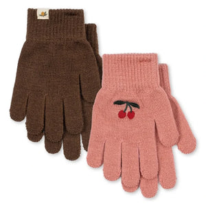 Konges Sløjd - 2 Paar Filla Cherry Wollhandschuhe | Rosa