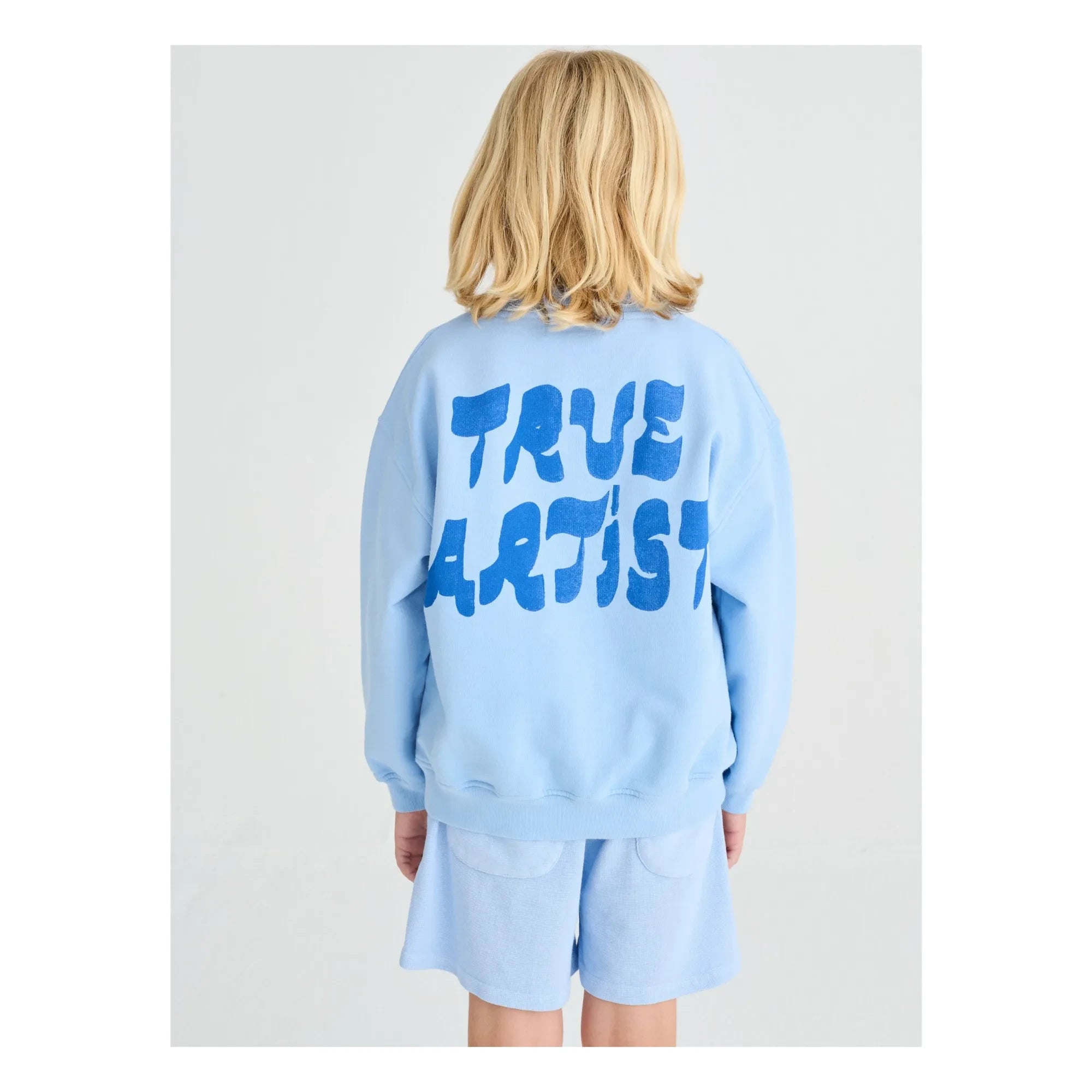 True Artist - Sweat-shirt N°11 Kuş Organik Pamuk | Açık mavi