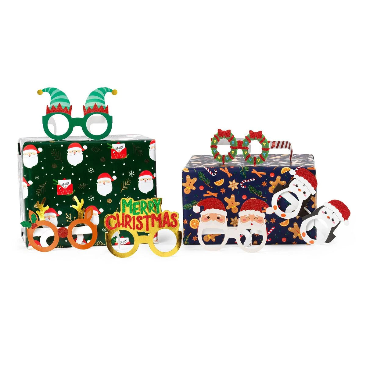 Legami - Set de 8 Gafas de Papel de Navidad