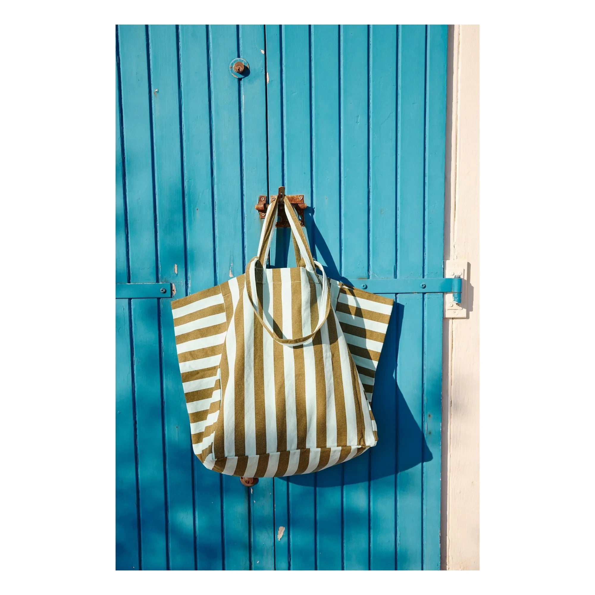 Rose in April - Elisa çizgili tote çanta | Zeytin