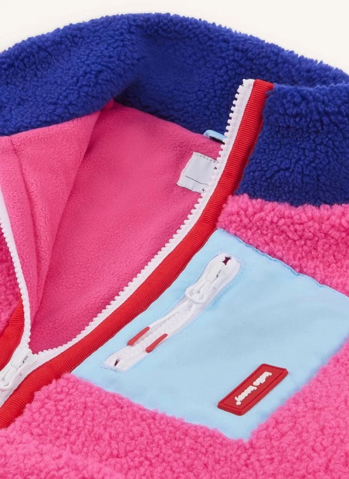 Hello Hossy - Fermuarlı Polar Ceket | Fuşya