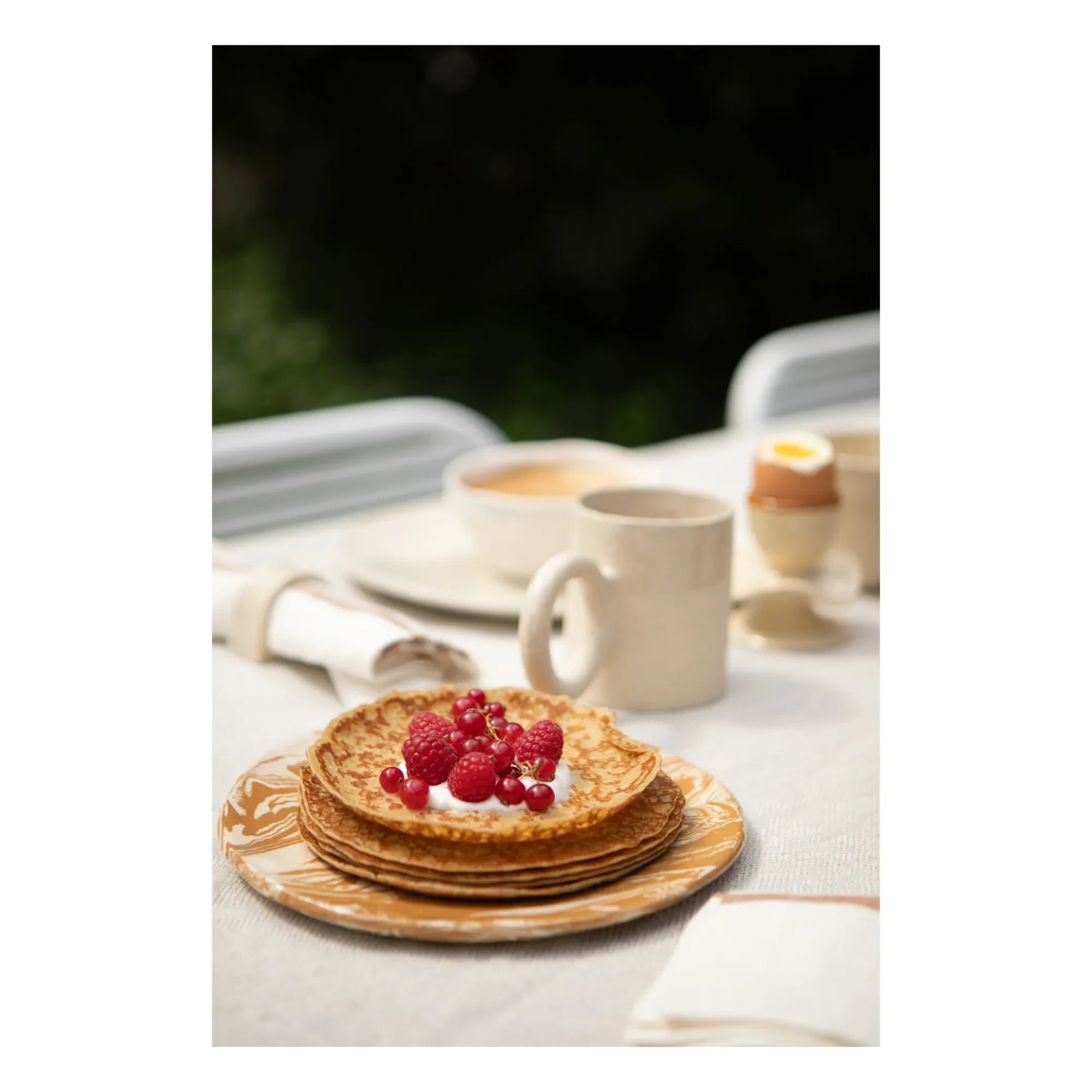 Franca Atelier - Mixed Clay Plates - Set of 2 | Brown Marble