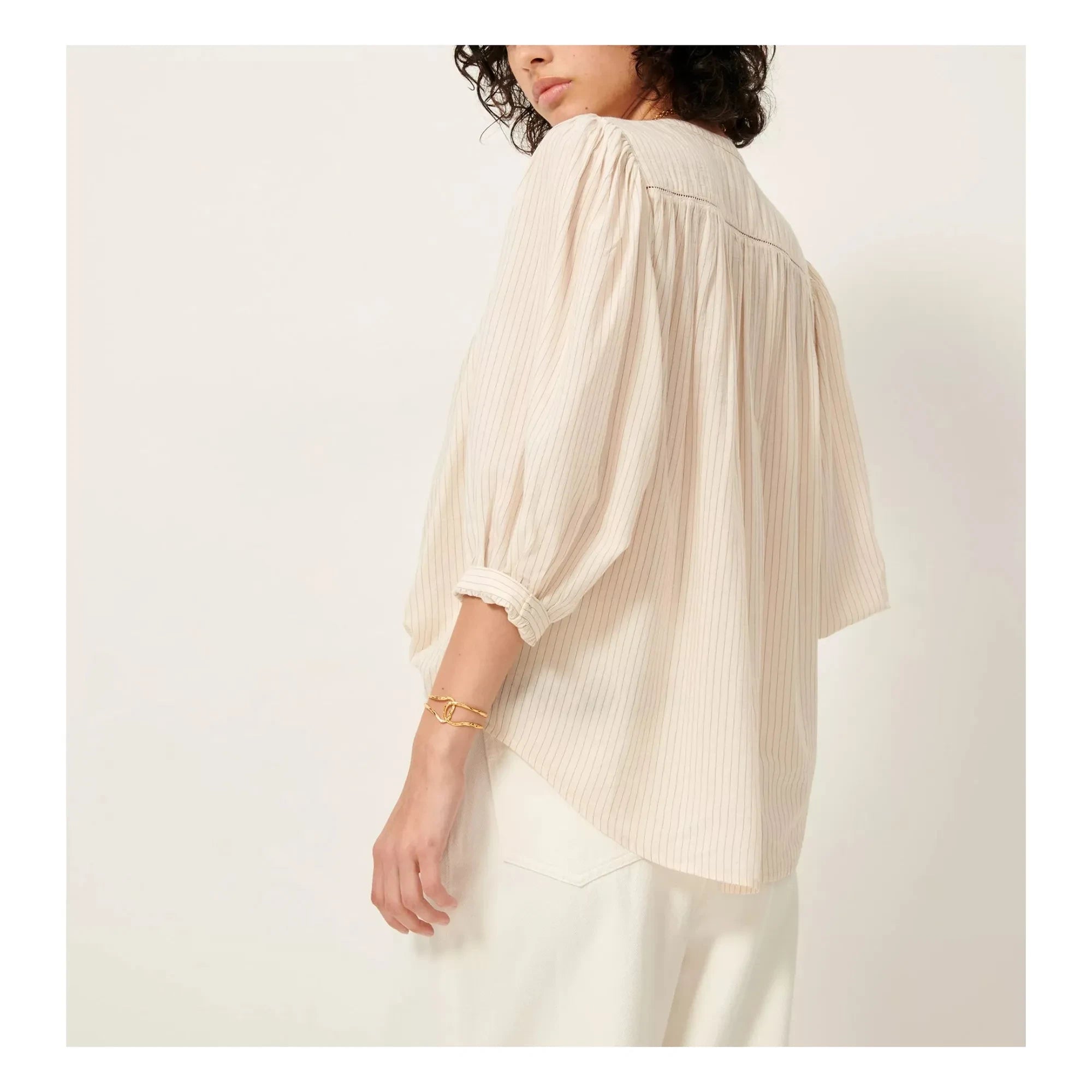 Sessùn - Savi Gestreifte Bluse | Ecru