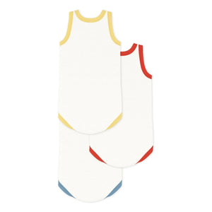 Petit Bateau - 3-Pack Little Angel Organic Cotton Sleeveless Bodysuits | White