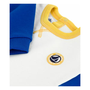 Petit Bateau - Renk bloklu sweatshirt | Ekru