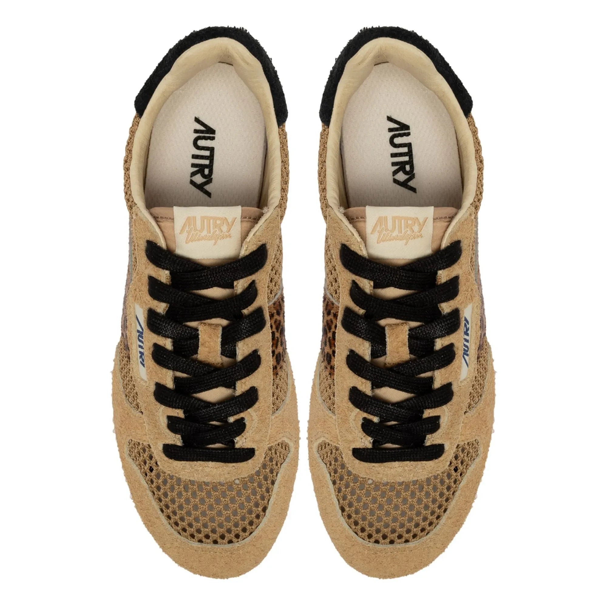 Autry - Windspin Low Leopard Wildleder-Sneakers | Camel