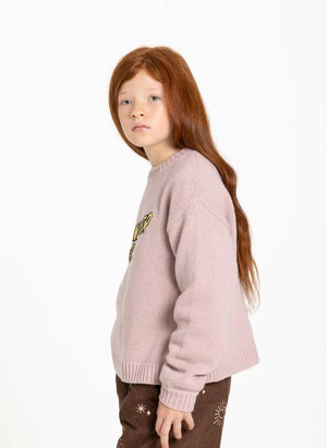Hundred Pieces - Lacy Thunder Girl Merinos Yün Kazak | Açık Pembe