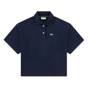 Lacoste - Polo de algodón orgánico con logo oversize | Azul marino