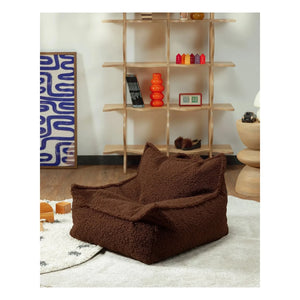 Wigiwama - Sillón de peluche marrón | Marrón oscuro