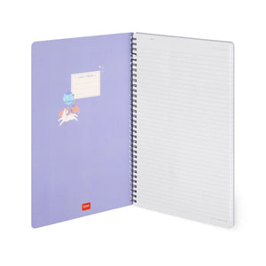 Legami - A4 Lined Notebook with Illustrated Hard Cover - Unicorn - Spiral-Bound