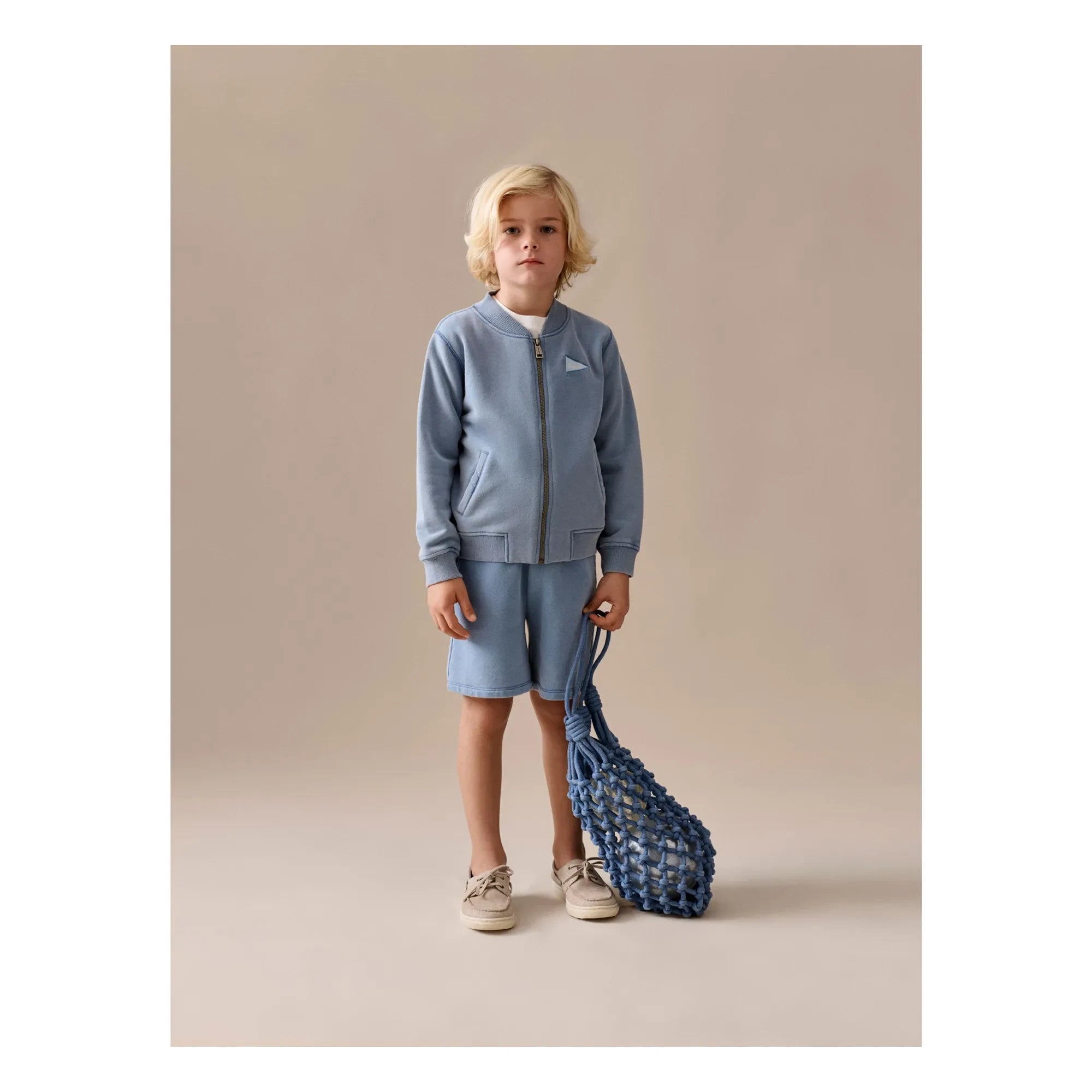 Bonpoint – Loreto Bomberjacke aus Bio-Baumwolle | Azurblau