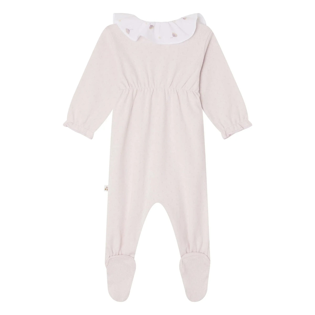 Bonpoint - Lintina Pointelle Pyjama aus Bio-Baumwolle | Hellrosa