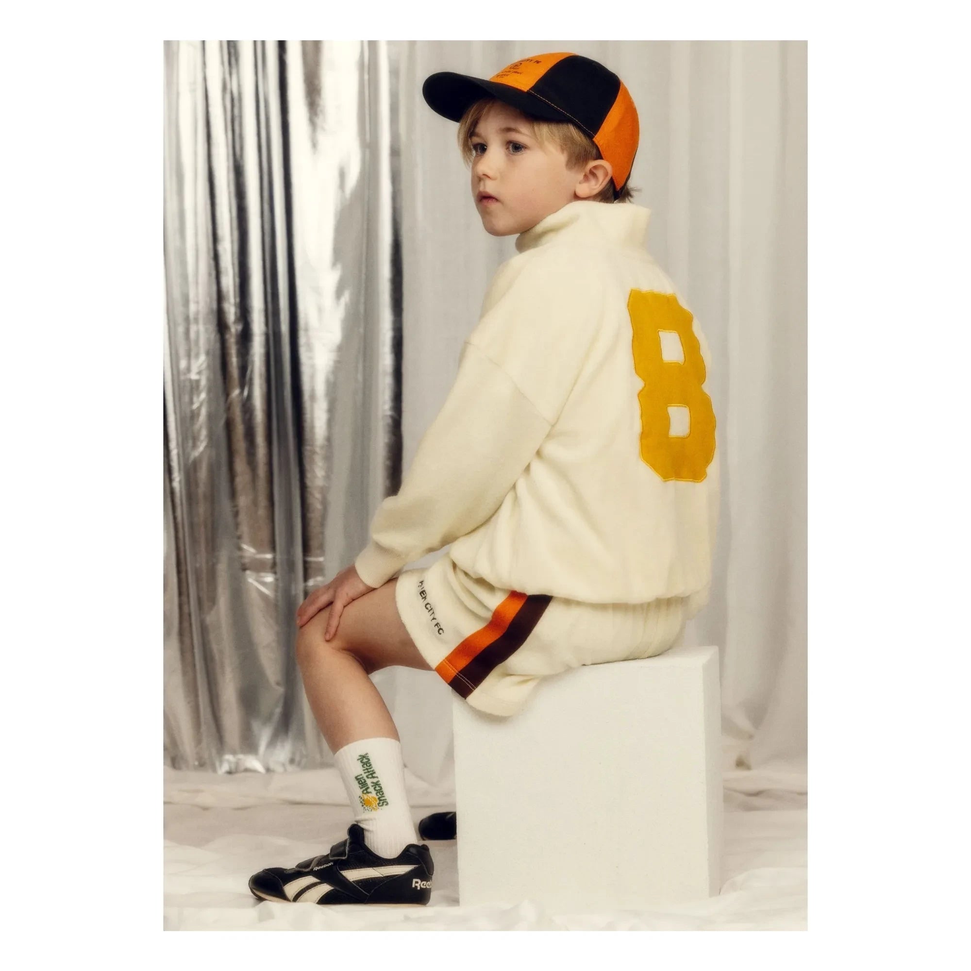 Mini Rodini - Alien City organik pamuklu terry sweatshirt | Ecru