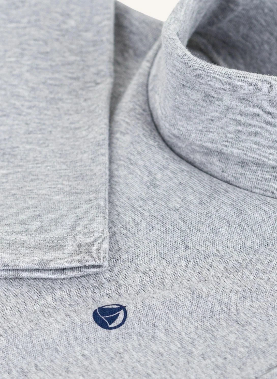 Petit Bateau - Logo balıkçı yaka | Gri melanj