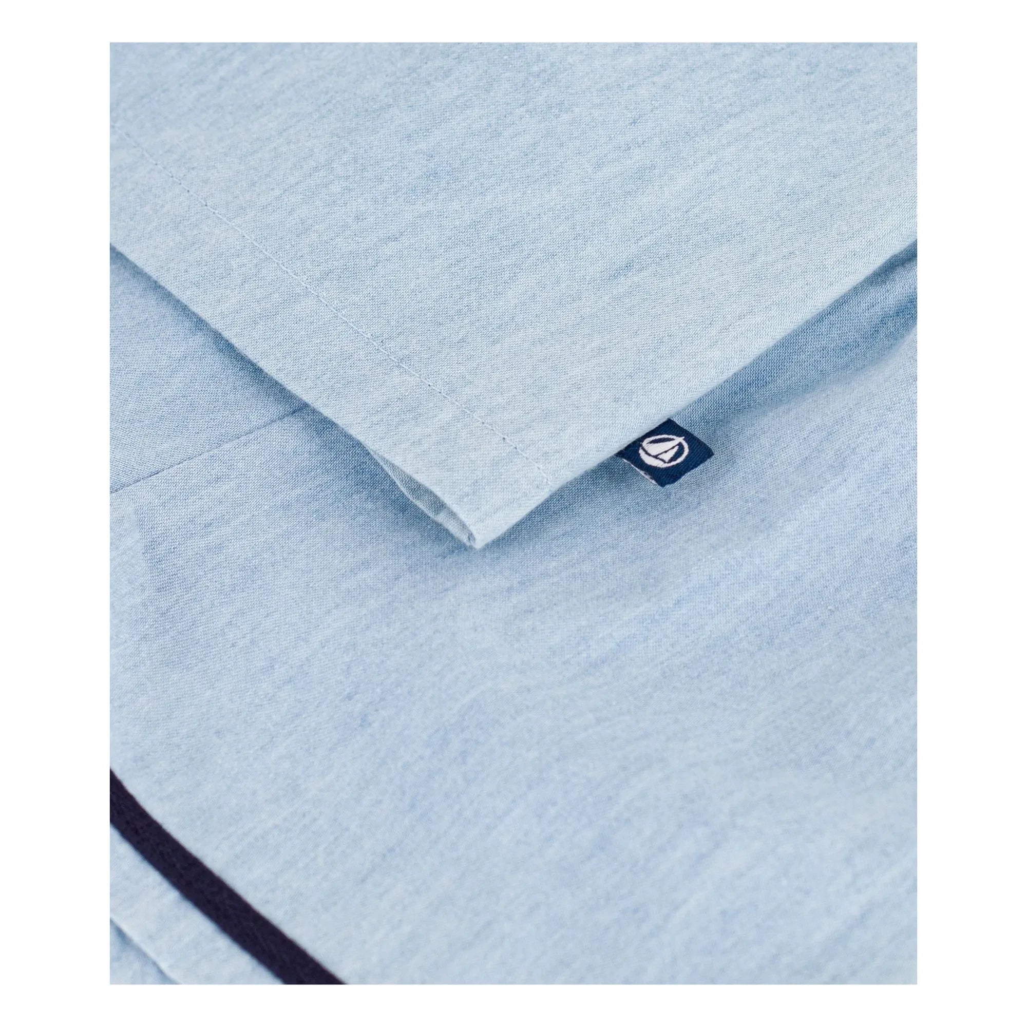 Petit Bateau - Chambray Top and Collar Set | Light Blue