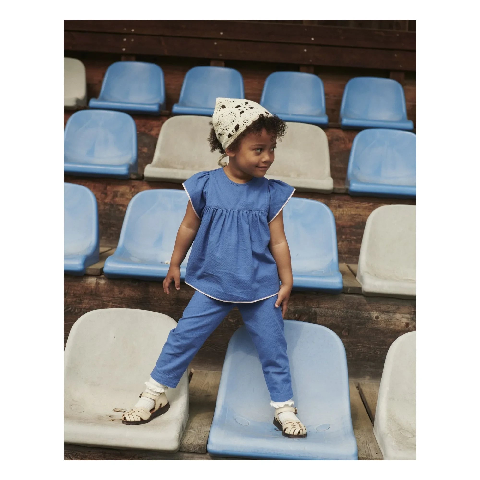 Copenhagen Colors - Bluse mit Troddeln Bio-Baumwolle | Blau