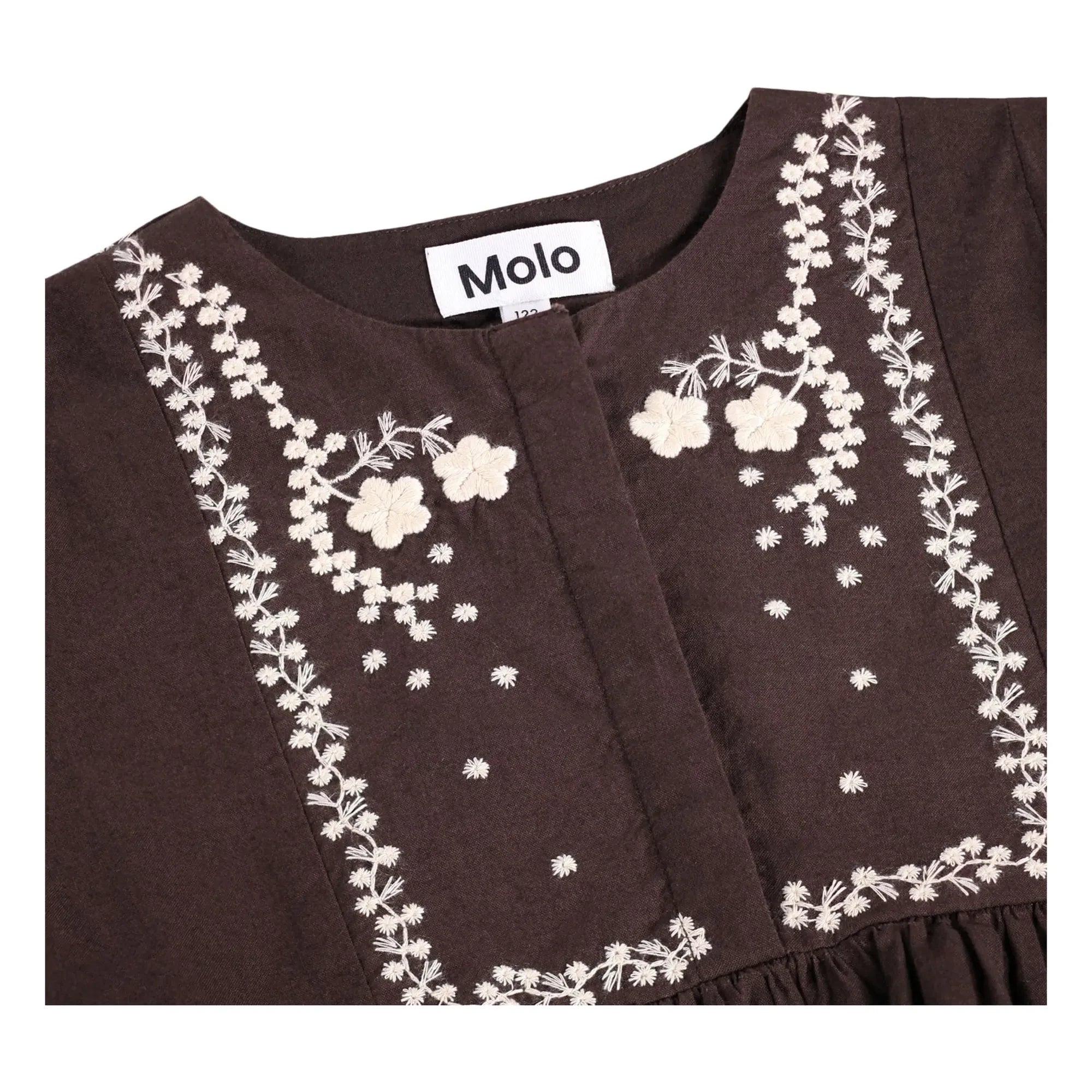 Molo - Rhonda işlemeli bluz Organik pamuk | Kahverengi