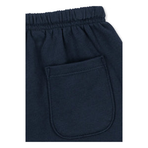 Konges Sløjd - Shorts de felpa con lunares de algodón orgánico unisex | Azul oscuro