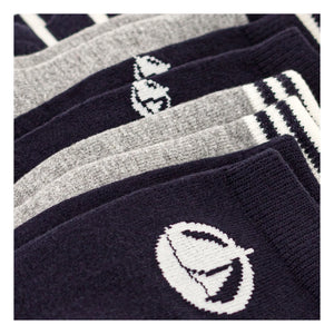 Petit Bateau - Calcetines de media caña (5 pares) | Azul marino