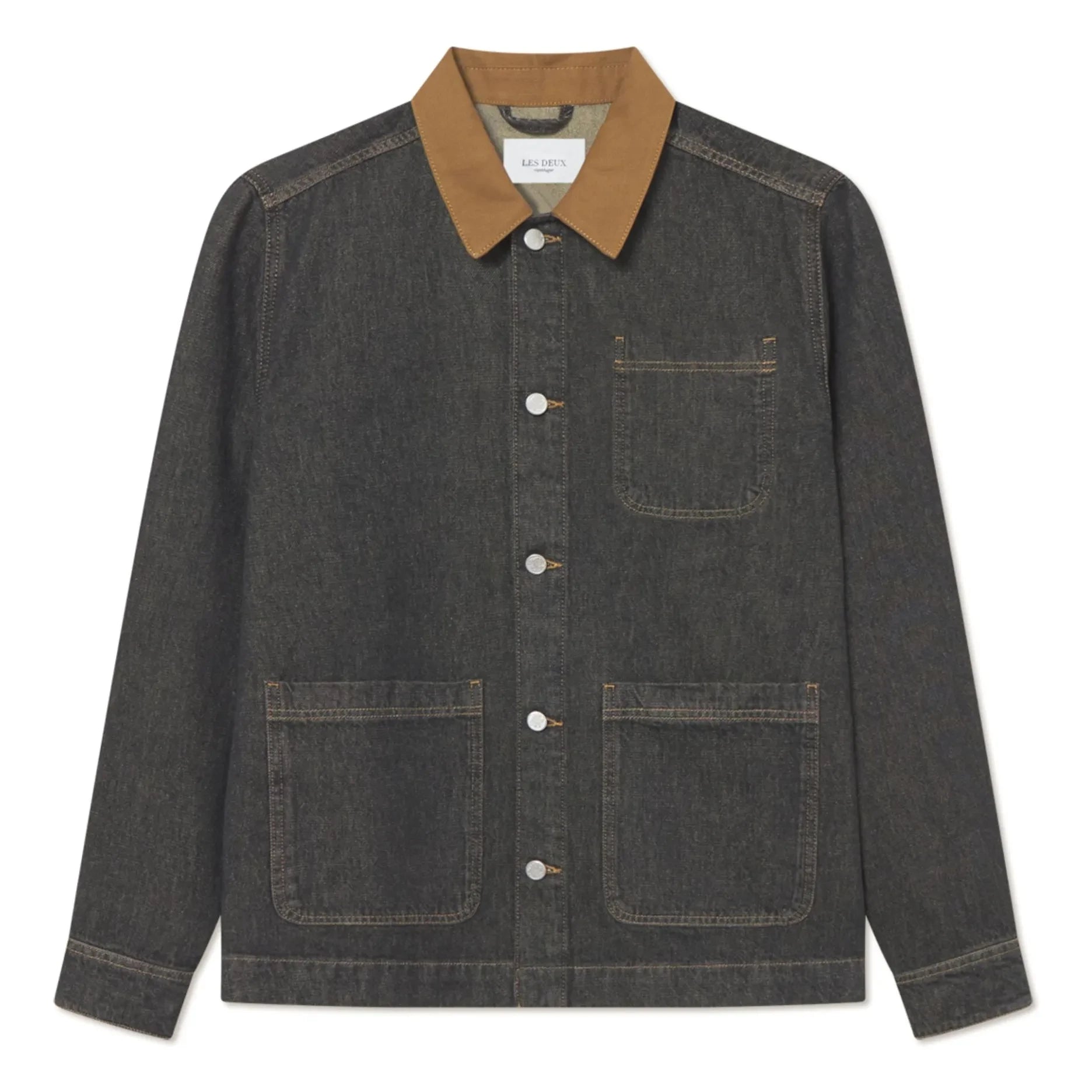 Les Deux - Layton Denim Overshirt | Schwarz