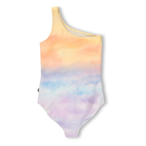 Molo - Asymmetrischer Badeanzug Nai Sunset Smile aus recycelten Fasern | Orange