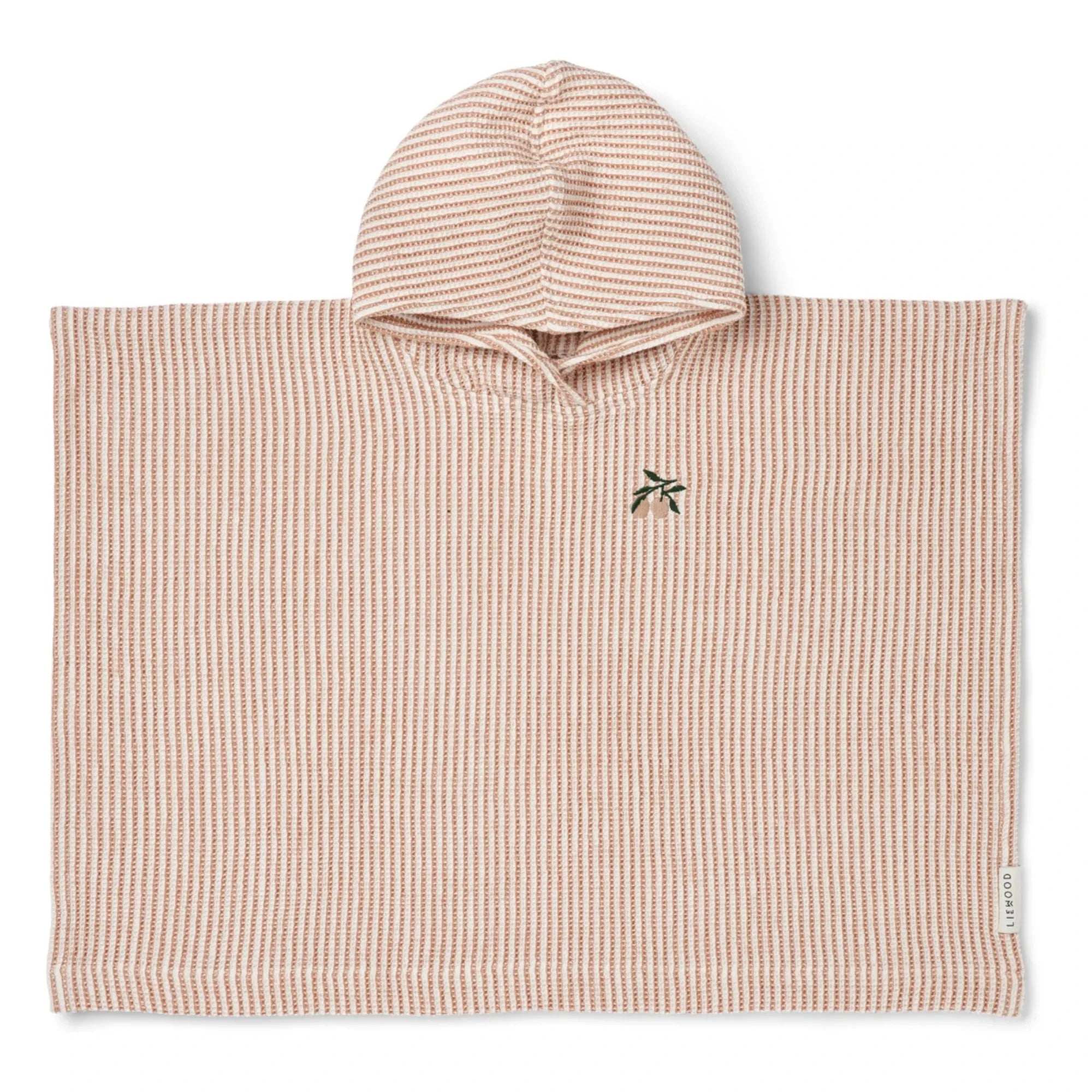 Liewood - Poncho Paco | Y/D çizgili Tuscany rose/Creme de la creme