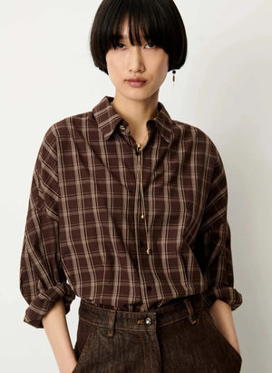 Sessùn - Camicia in cotone Booklyn | Moka
