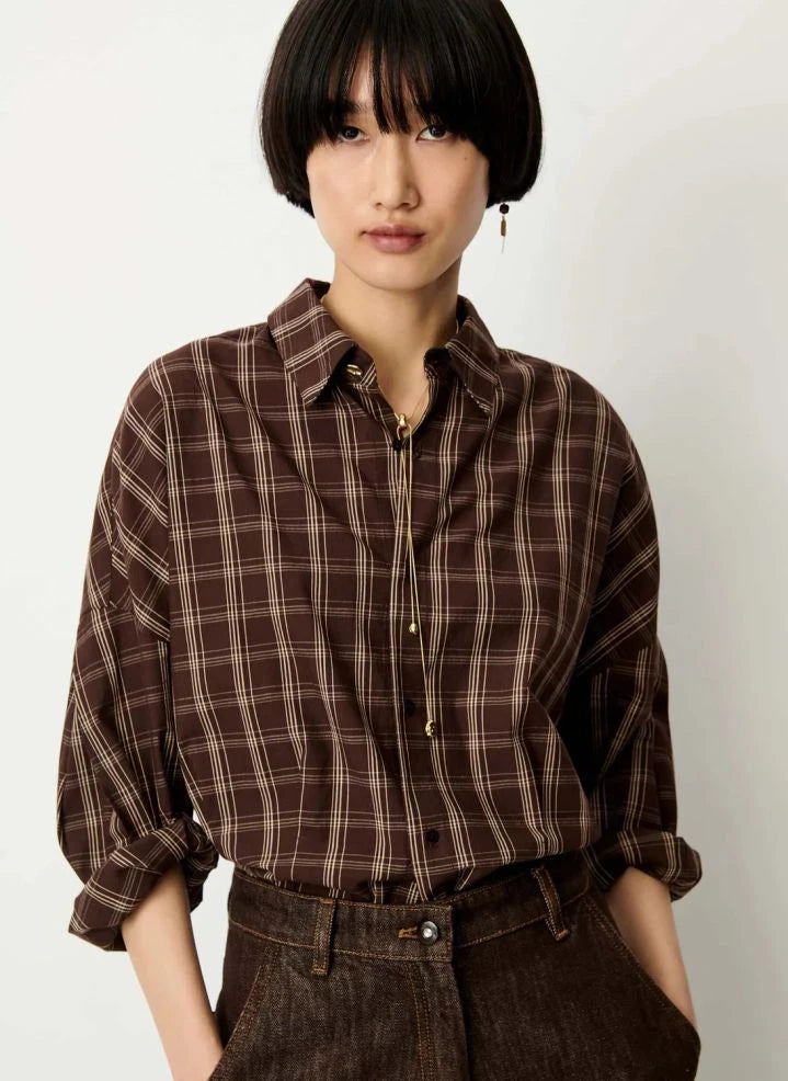 Sessùn - Camicia in cotone Booklyn | Moka