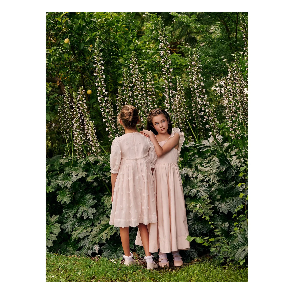 petite Amalie - Roses Organze Elbise | Lychee Pembe