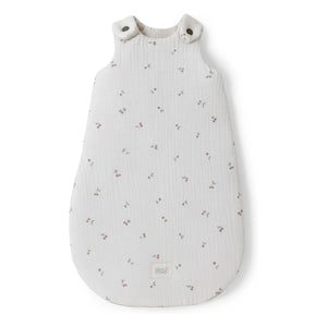 Babyshower - Baby-Schlafsack mit Kirschen | Ecru