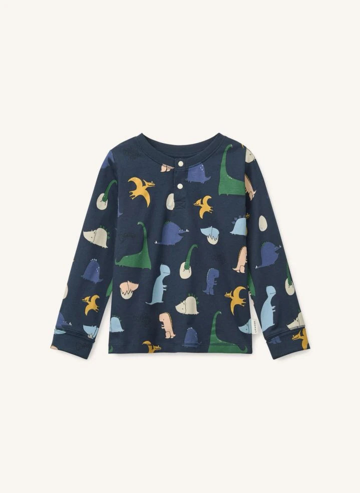 Liewood - Wilhelm Dinosaurs Organik Pamuklu Pijama | Lacivert