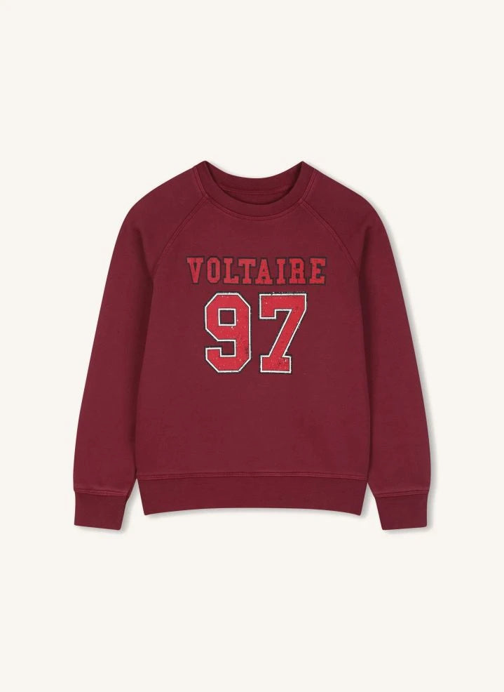 Zadig & Voltaire - سويتشيرت Voltaire 97 قطن عضوي | عنابي