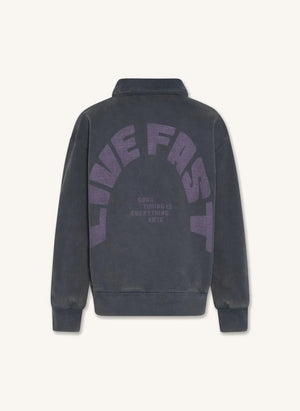 AO76 - Jack Polo Kragen Sweatshirt Aus Recycelter Baumwolle | Kohlegrau