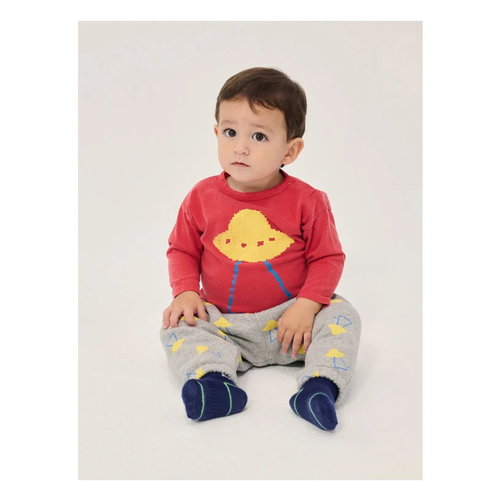 Bobo Choses - Jogger saucers Organik Pamuklu Bebek | Kırçıl gri