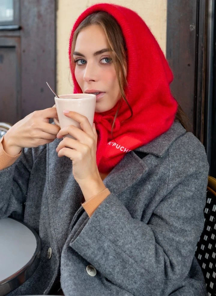 K'puche - Sudadera con capucha de alpaca Kim | Rojo
