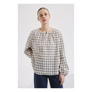 Pomandère - Blusa de rayas de algodón | Crema